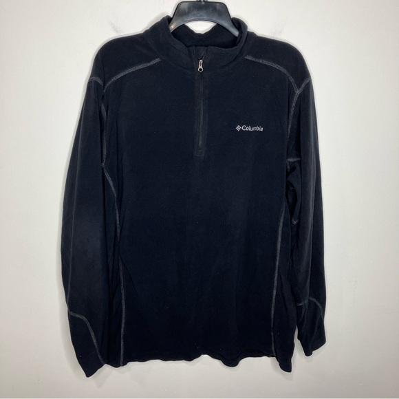 Columbia black fleece quarter zip pullover lightweight size XL - Picture 1 of 7